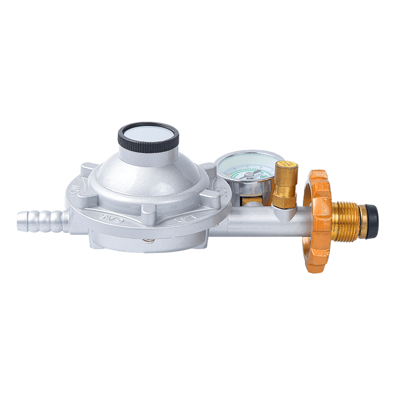 Mässing koppla lågtrycksgasregulator LPG-regulator med mätare