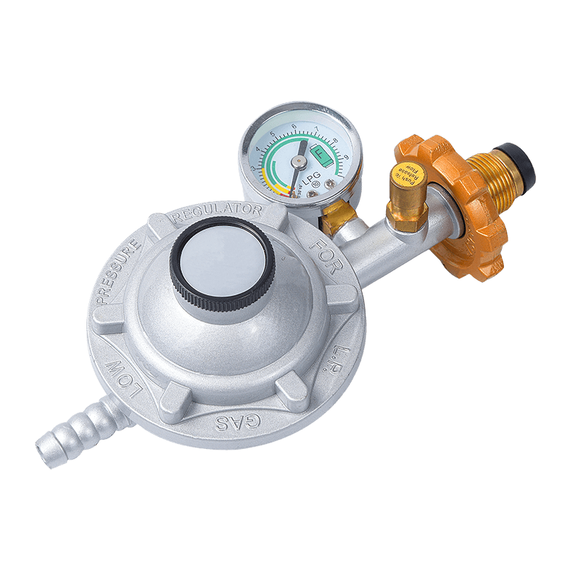Mässing koppla lågtrycksgasregulator LPG-regulator med mätare